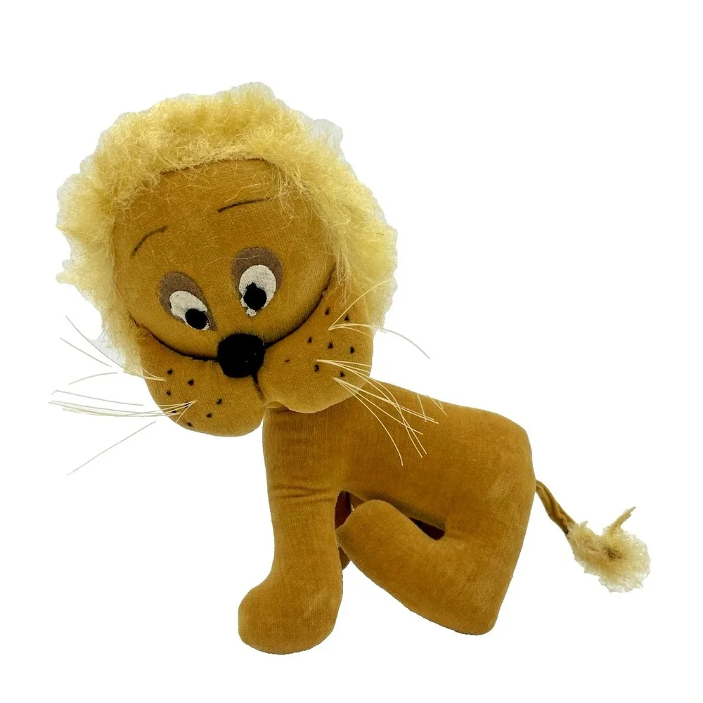 Vintage‎ Stuffed Plush Lion 1960s Made In Japan Toy Animal